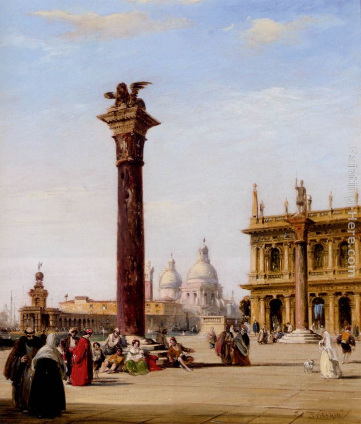 The Piazetta, St. Mark's, Venice painting - Edward Pritchett The Piazetta, St. Mark's, Venice art painting